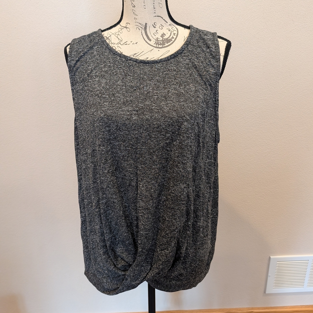 Apt. 9 Charcoal Twist-Hem Sleeveless Tank